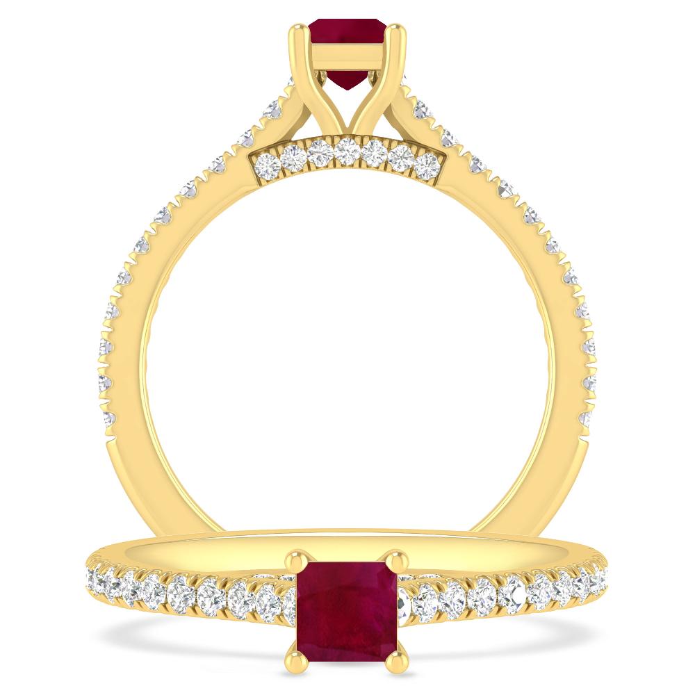 Yellow Gold - Ruby