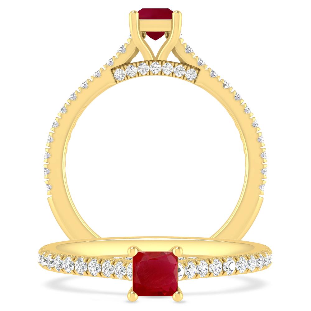 Yellow Gold - Ruby