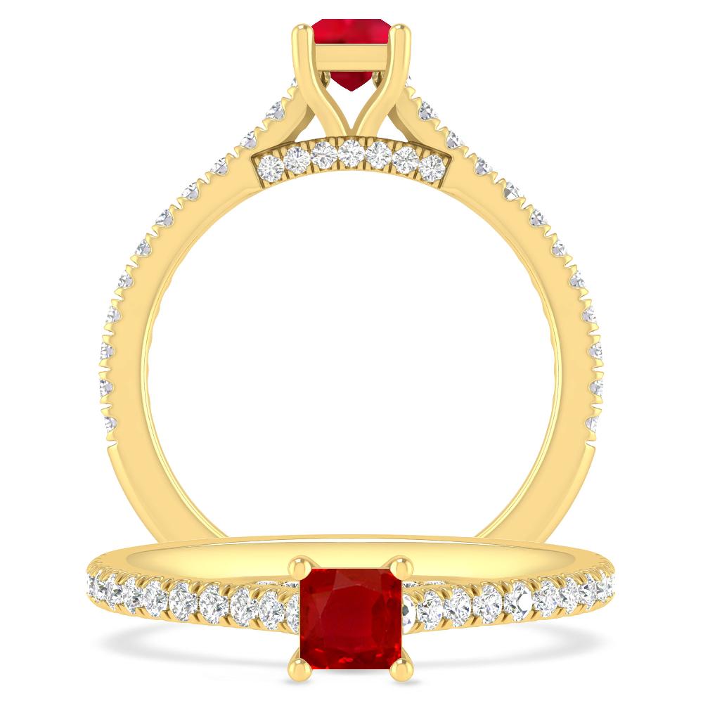 Yellow Gold - Ruby