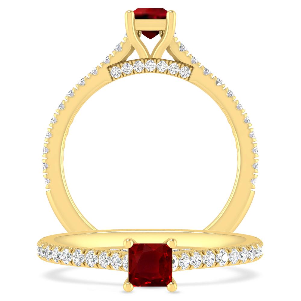 Yellow Gold - Ruby