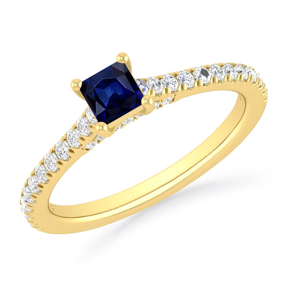 Yellow Gold - Sapphire