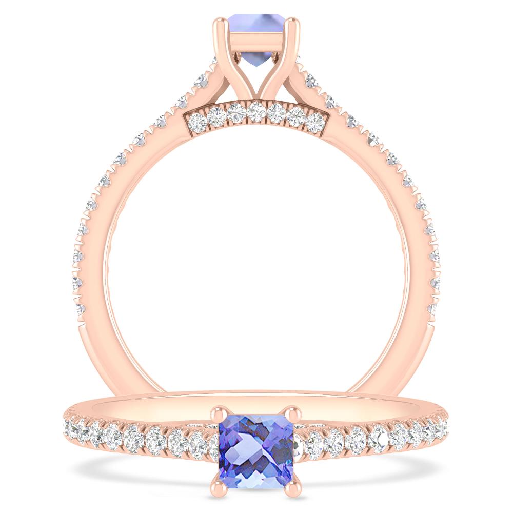 Rose Gold - Tanzanite