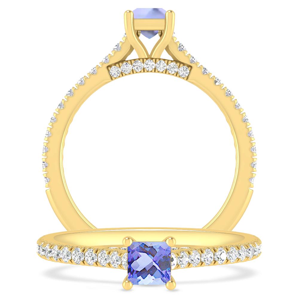 Yellow Gold - Tanzanite