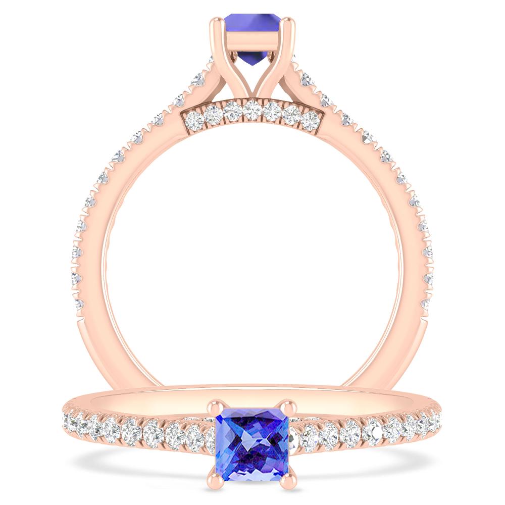 Rose Gold - Tanzanite