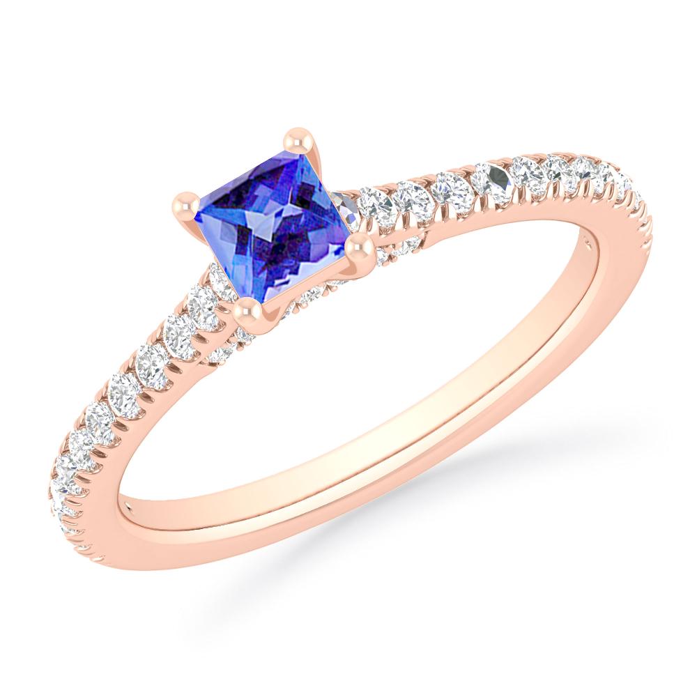 Rose Gold - Tanzanite