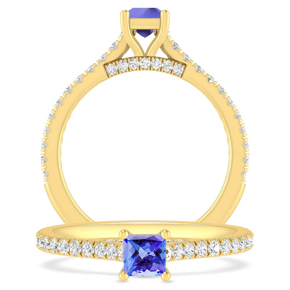 Yellow Gold - Tanzanite