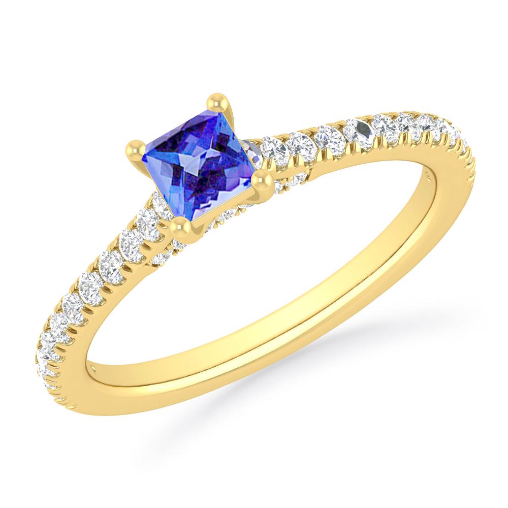 Yellow Gold - Tanzanite