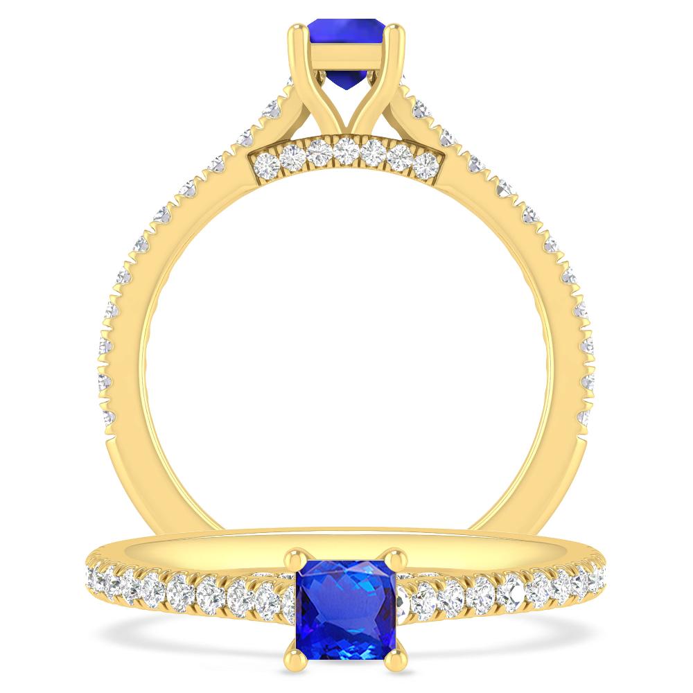 Yellow Gold - Tanzanite