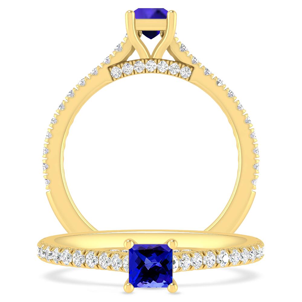 Yellow Gold - Tanzanite