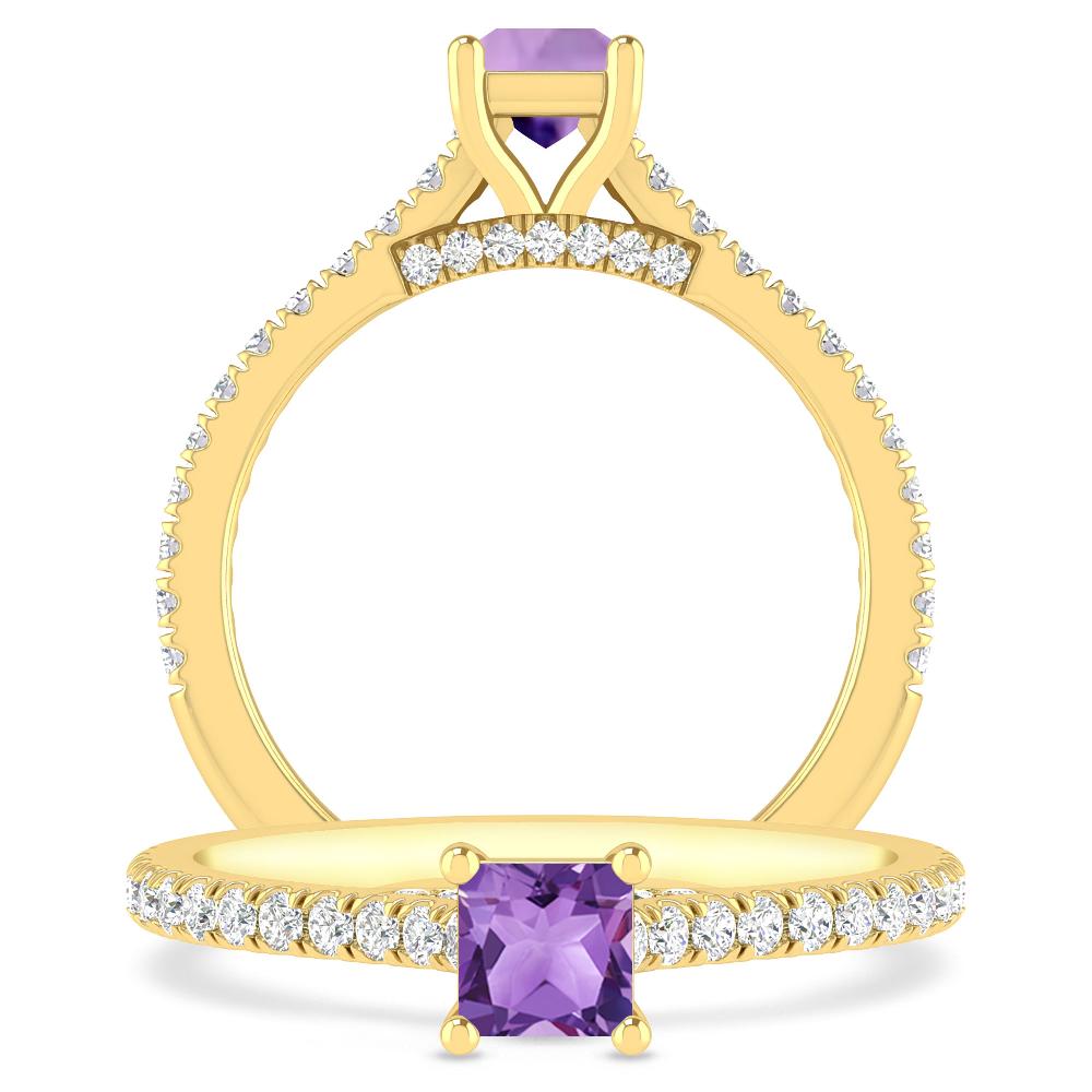 Yellow Gold - Amethyst