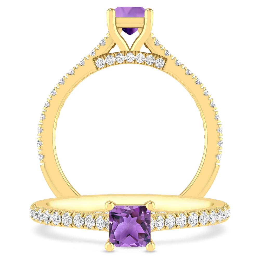 Yellow Gold - Amethyst