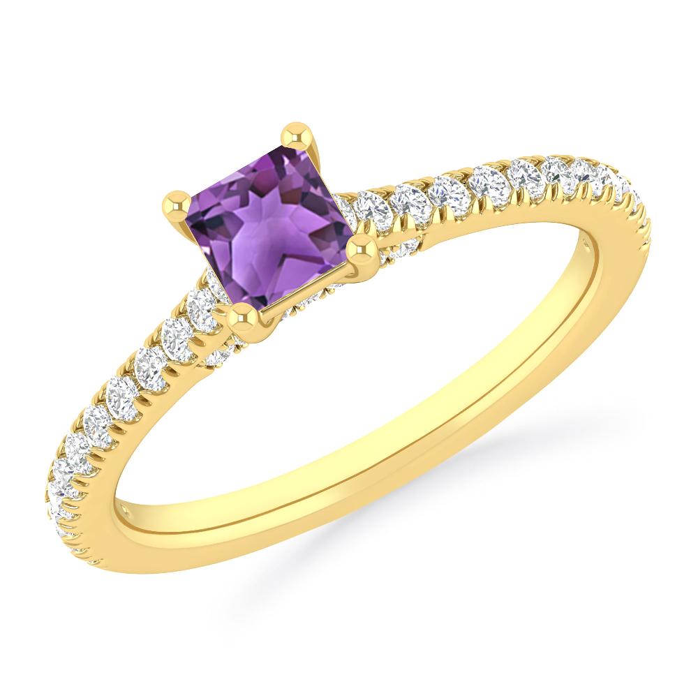 Yellow Gold - Amethyst