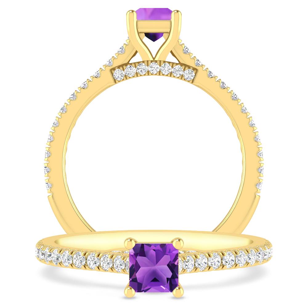 Yellow Gold - Amethyst