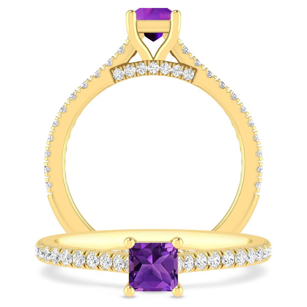 Yellow Gold - Amethyst