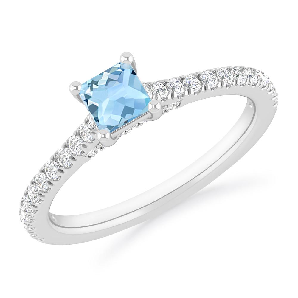 White Gold - Aquamarine