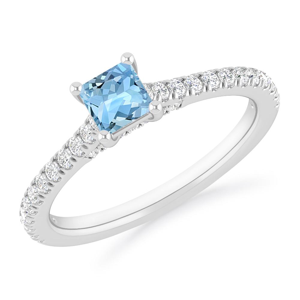 White Gold - Aquamarine