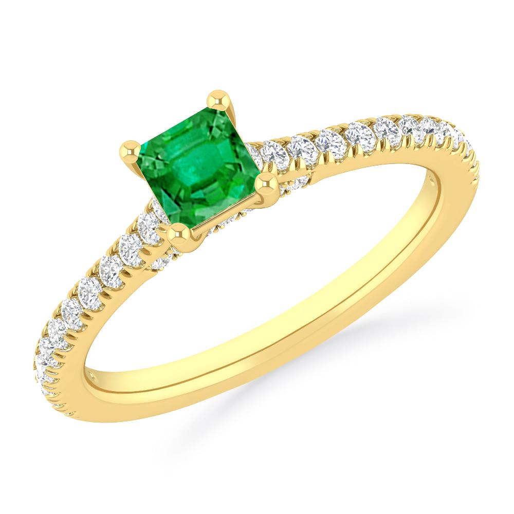 Yellow Gold - Emerald