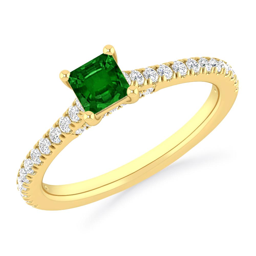 Yellow Gold - Emerald