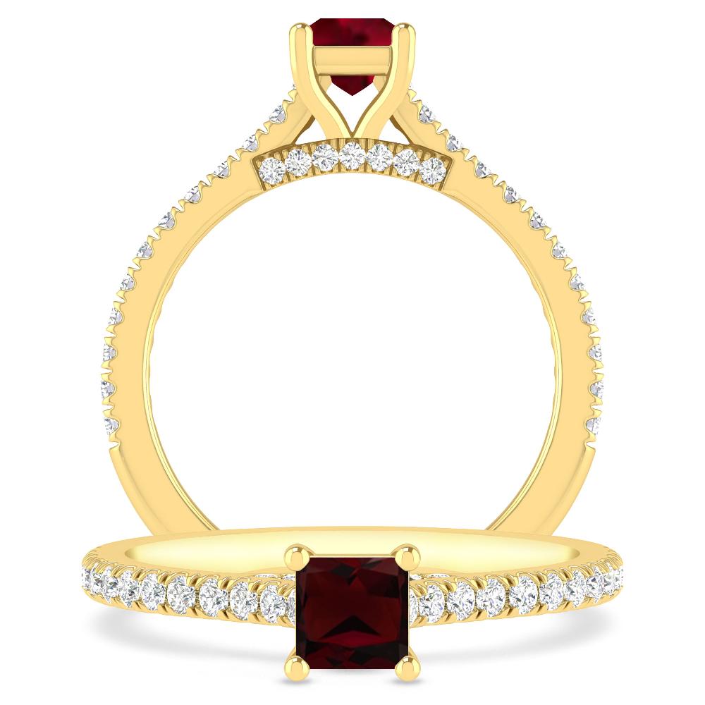 Yellow Gold - Garnet