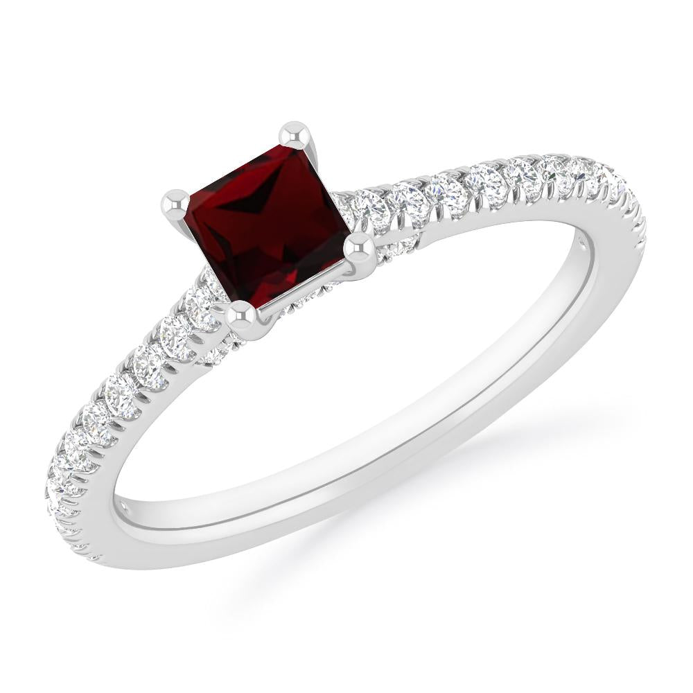 White Gold - Garnet