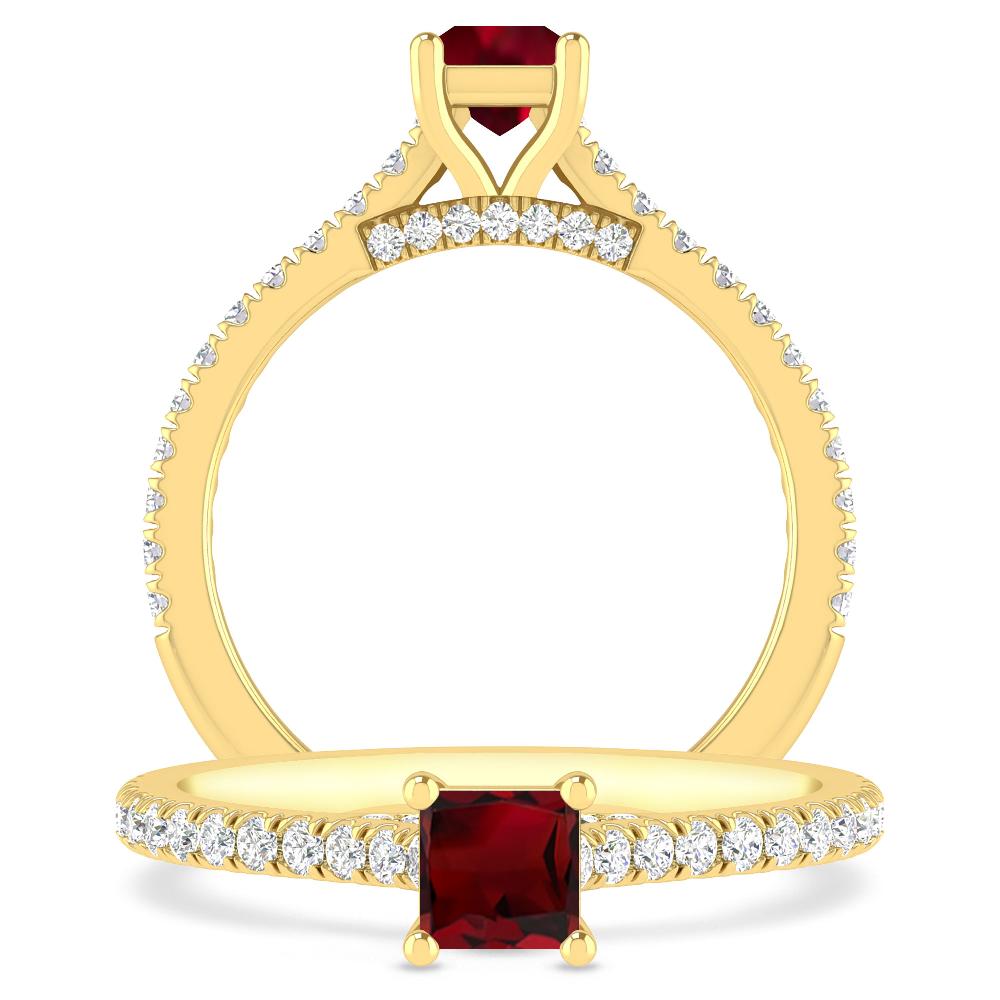 Yellow Gold - Garnet