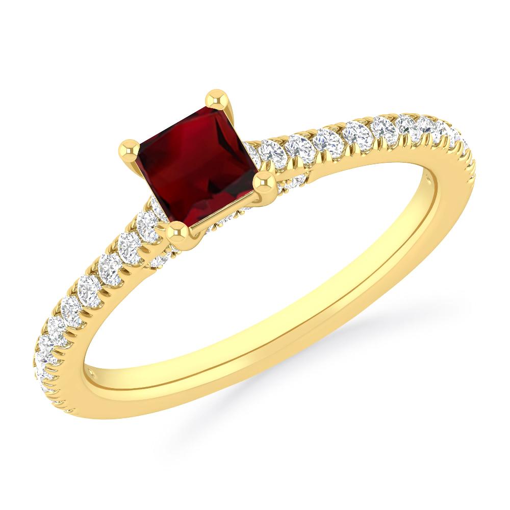 Yellow Gold - Garnet