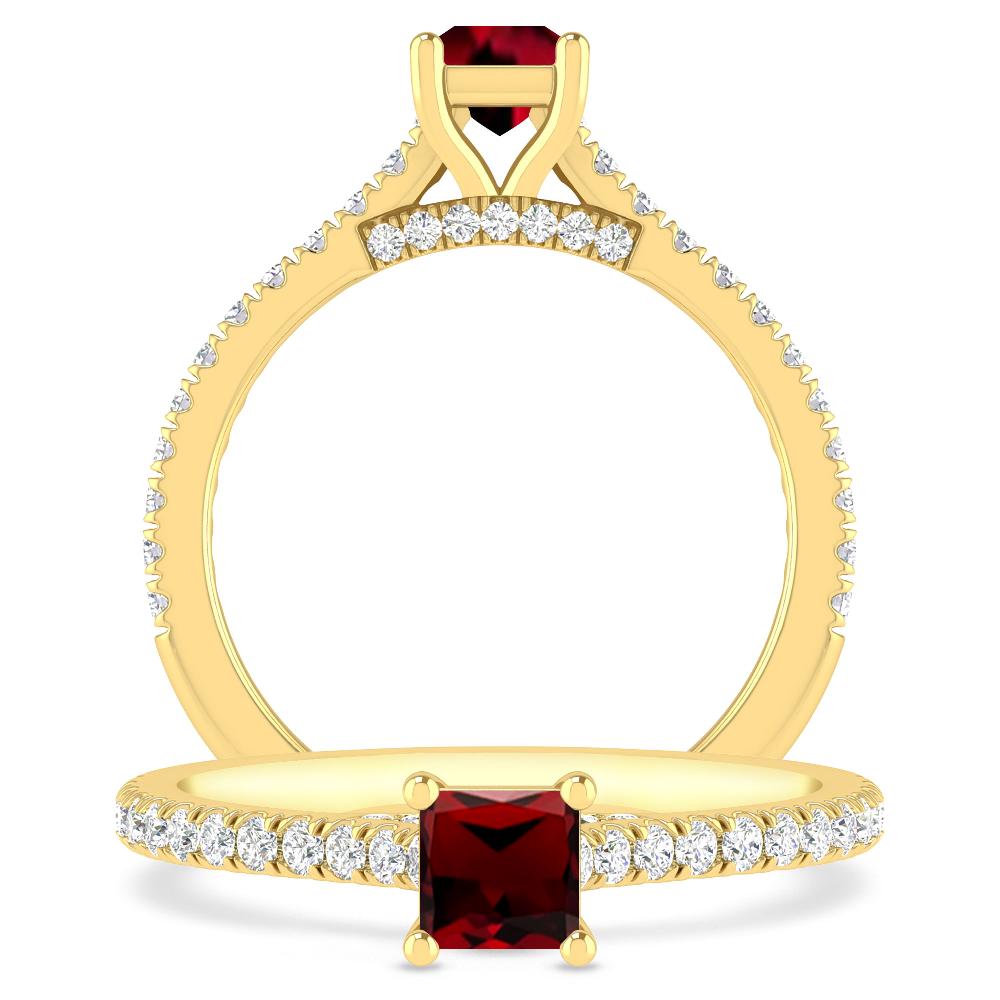 Yellow Gold - Garnet