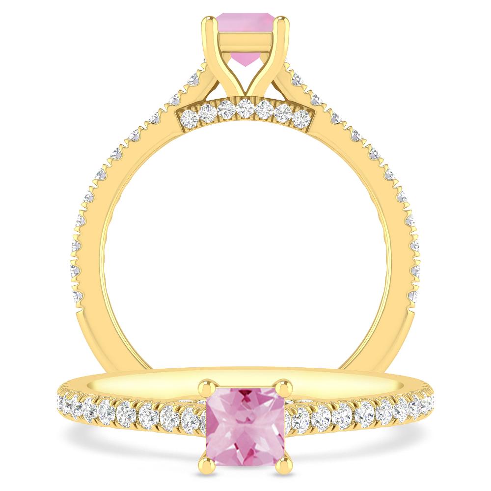 Yellow Gold - Pink Tourmaline