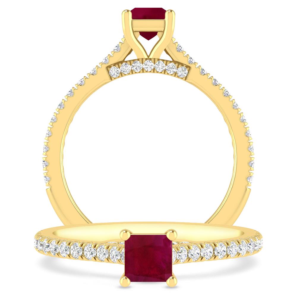 Yellow Gold - Ruby