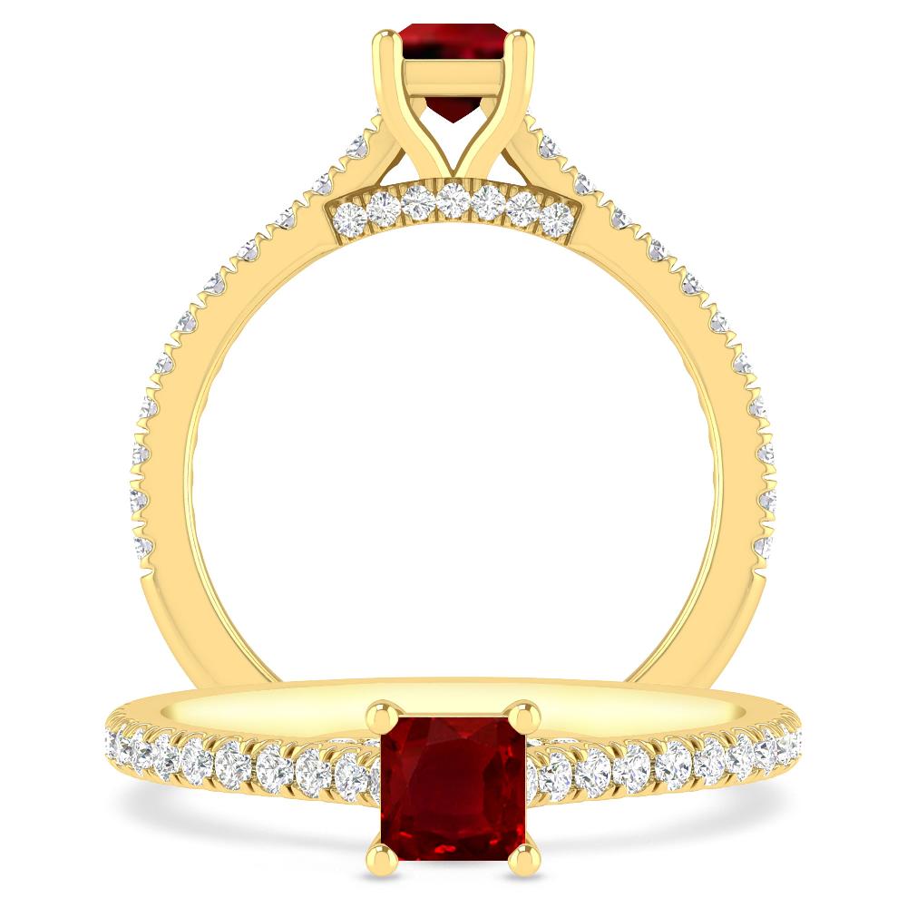 Yellow Gold - Ruby