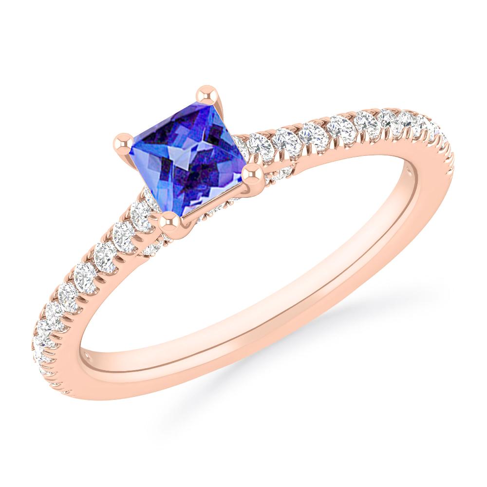 Rose Gold - Tanzanite