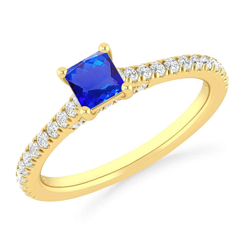 Yellow Gold - Tanzanite