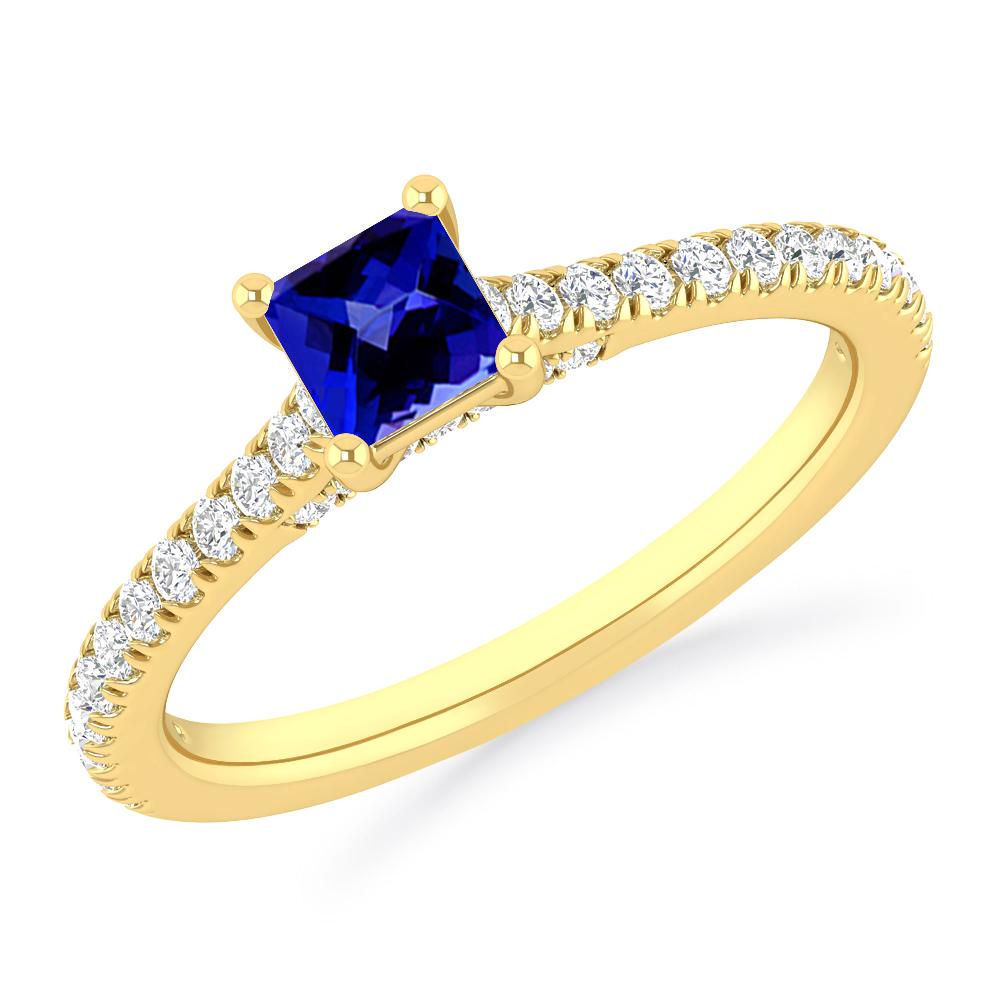 Yellow Gold - Tanzanite