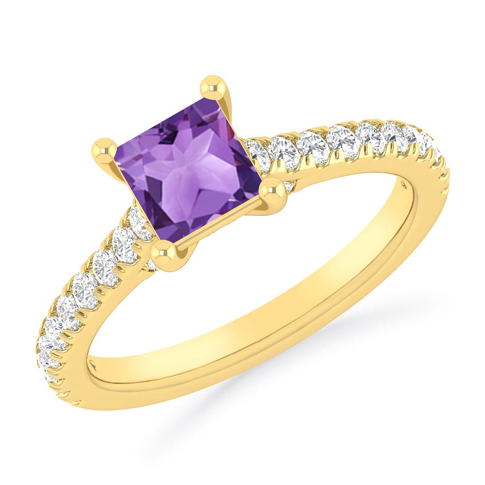 Yellow Gold - Amethyst