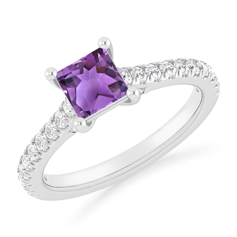 White Gold - Amethyst