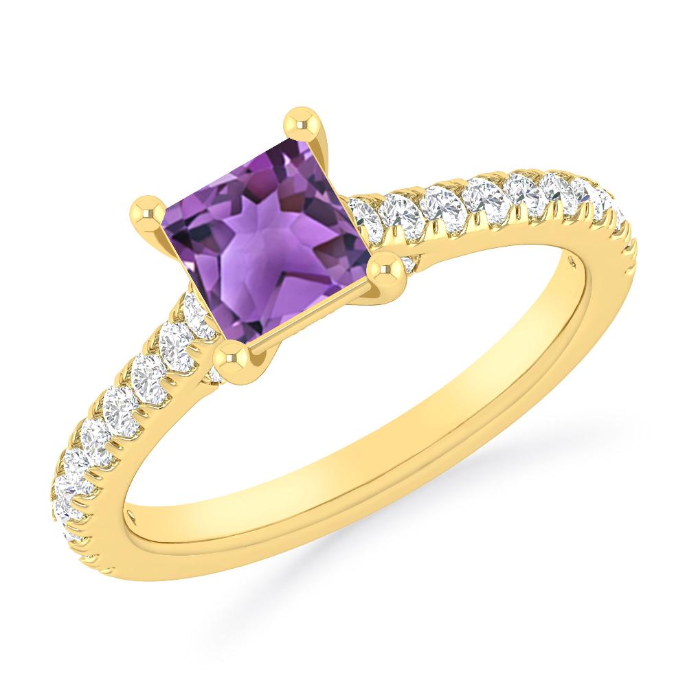 Yellow Gold - Amethyst