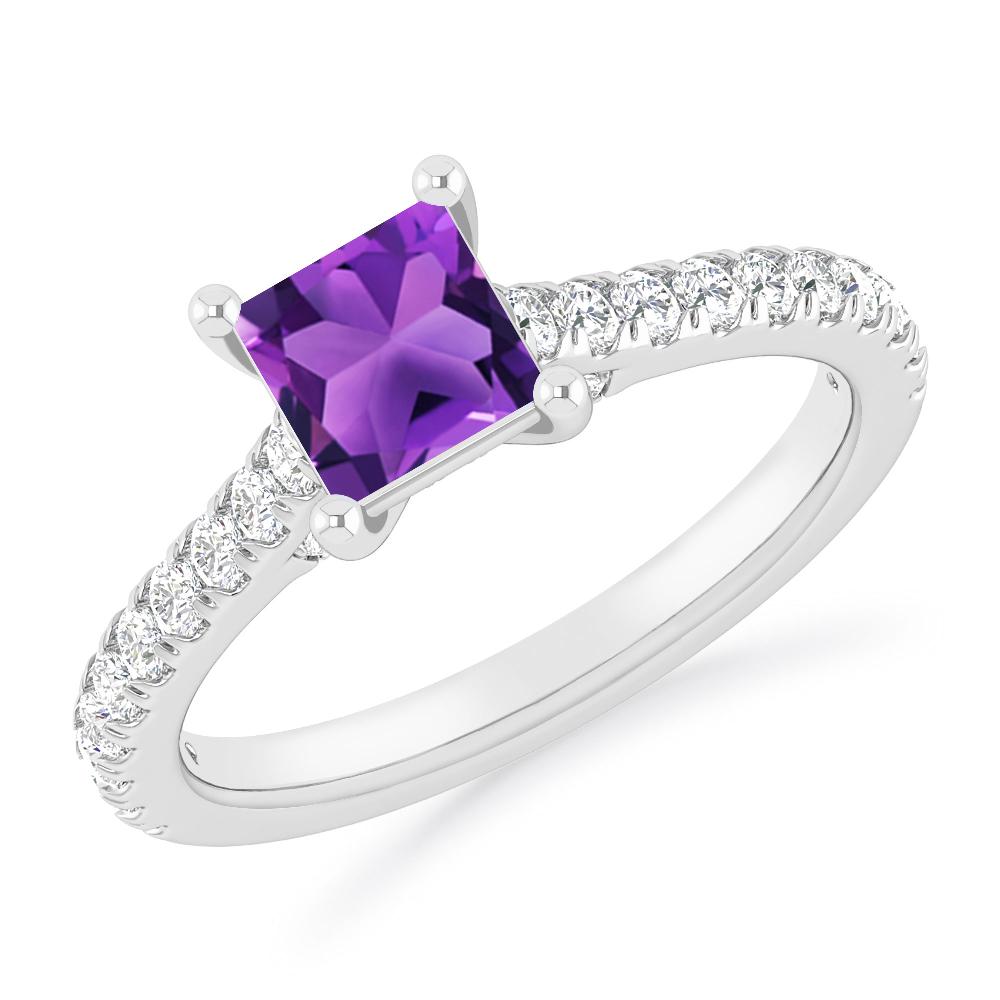 White Gold - Amethyst