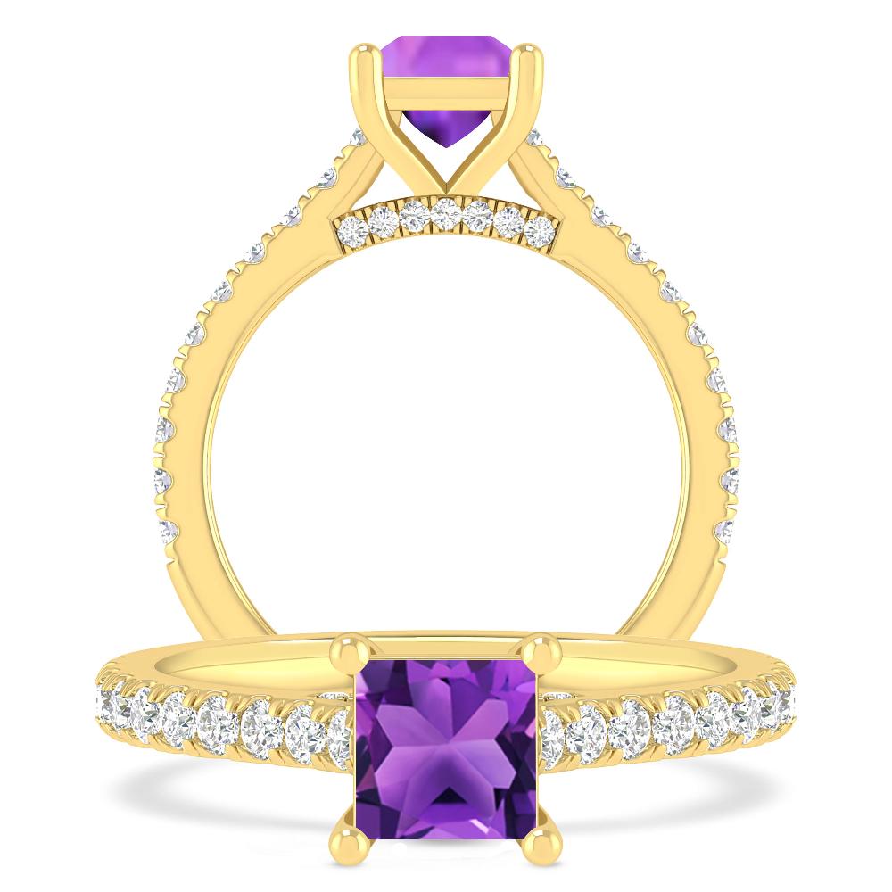 Yellow Gold - Amethyst