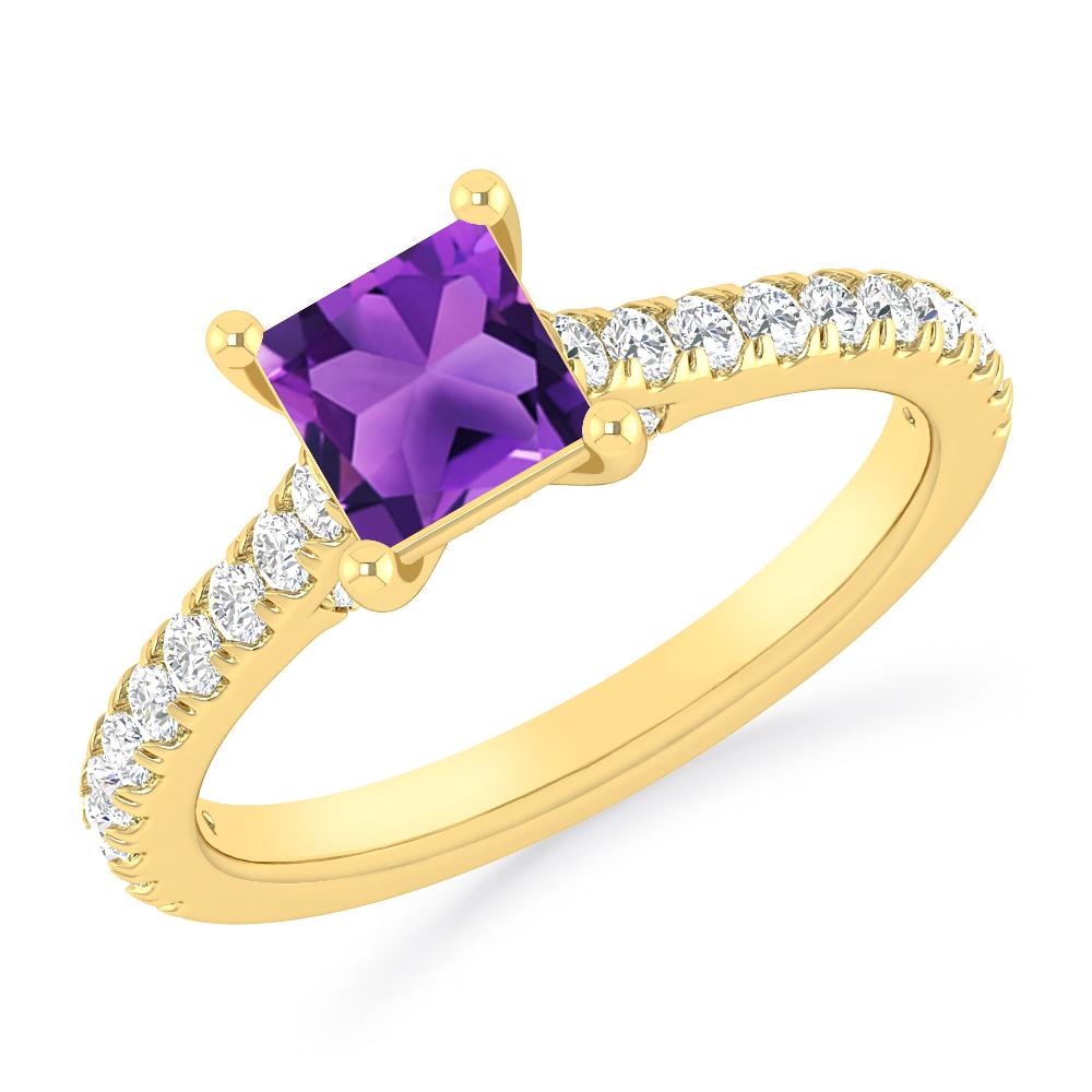 Yellow Gold - Amethyst