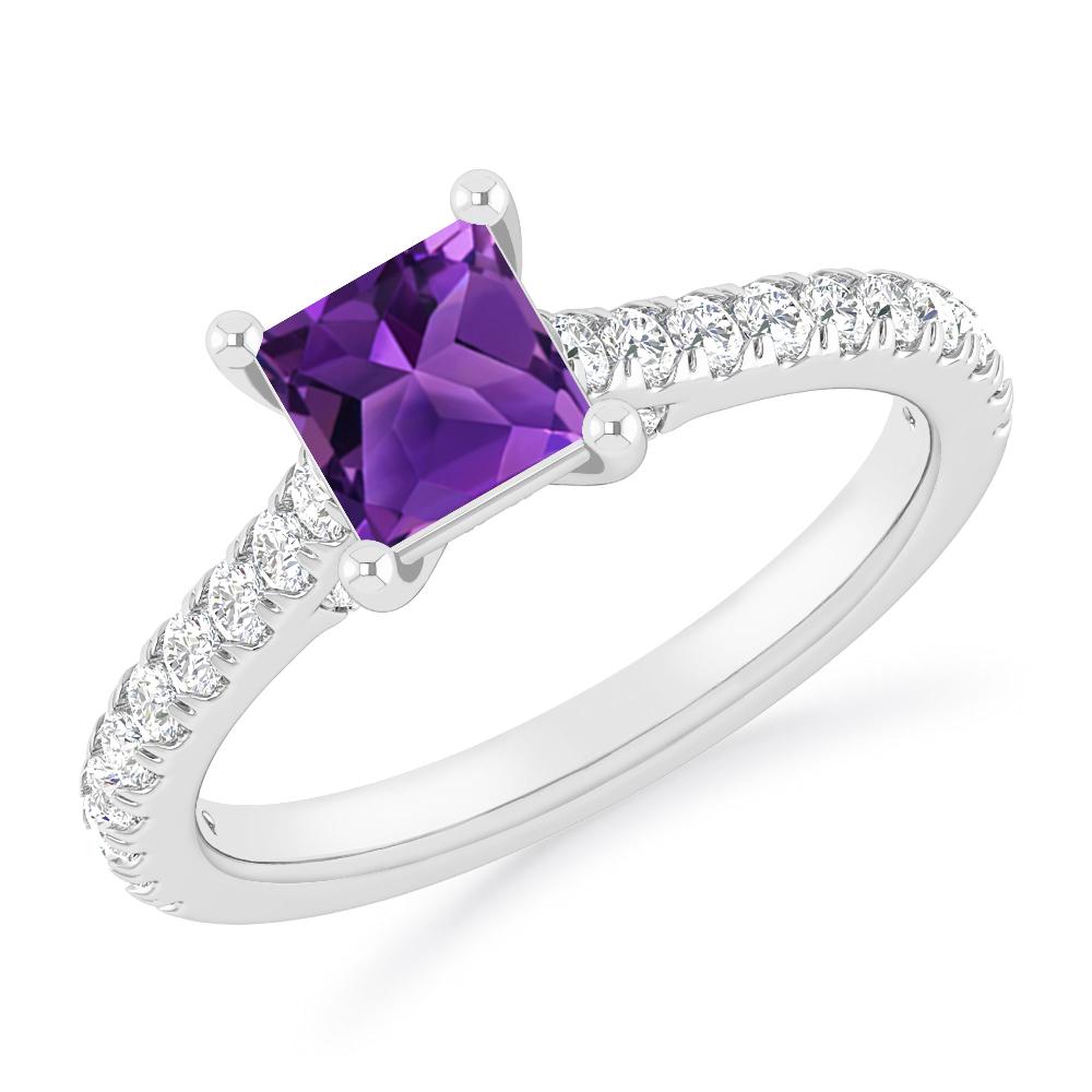 White Gold - Amethyst