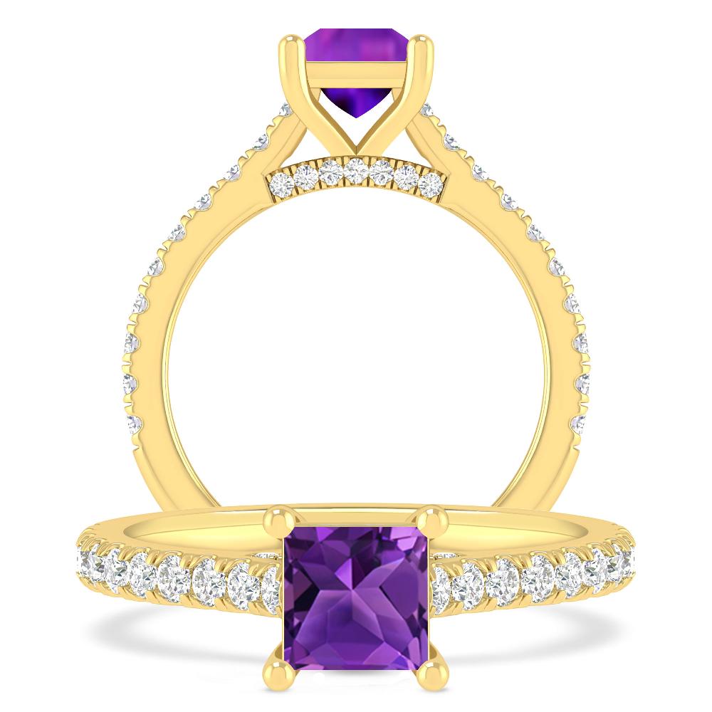 Yellow Gold - Amethyst