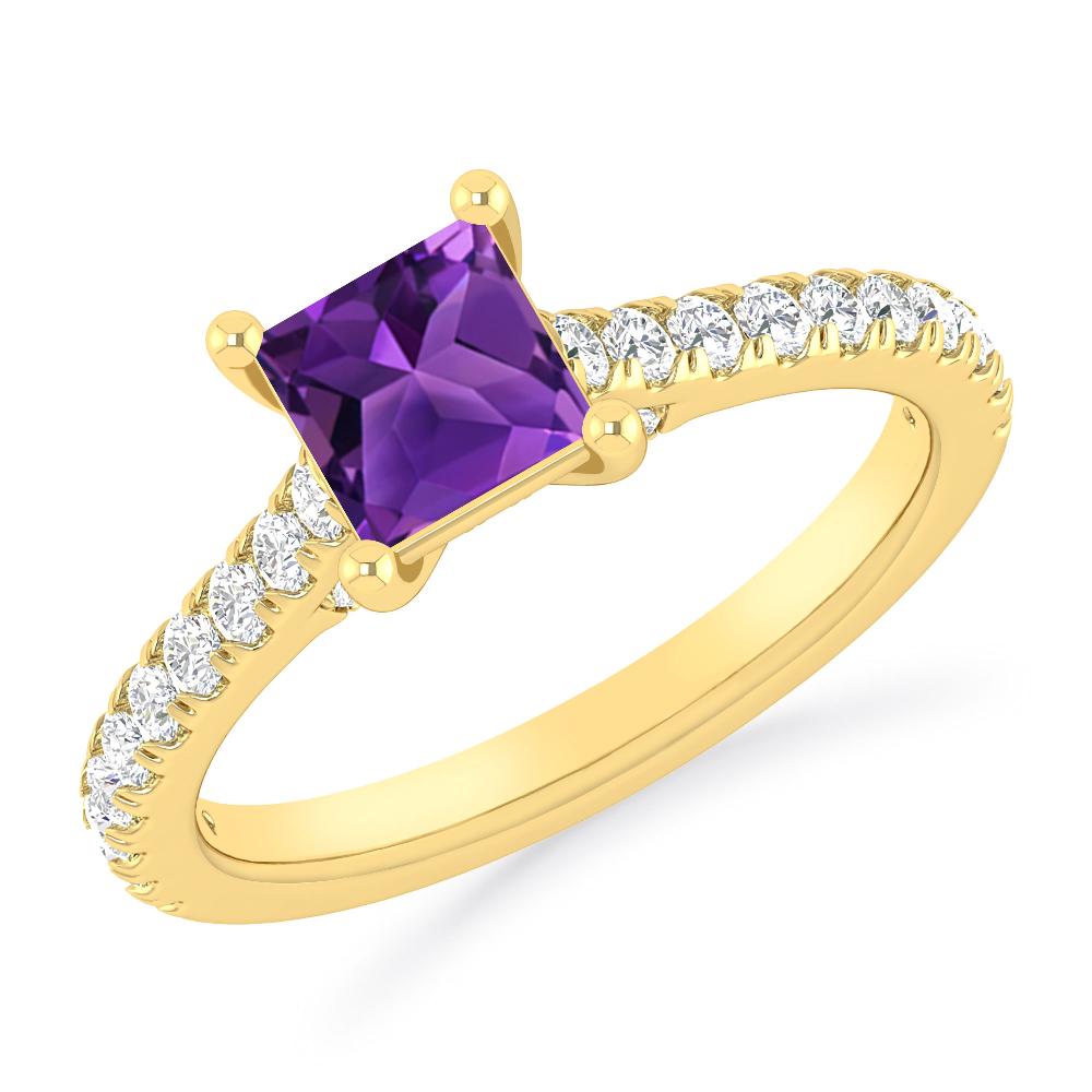 Yellow Gold - Amethyst