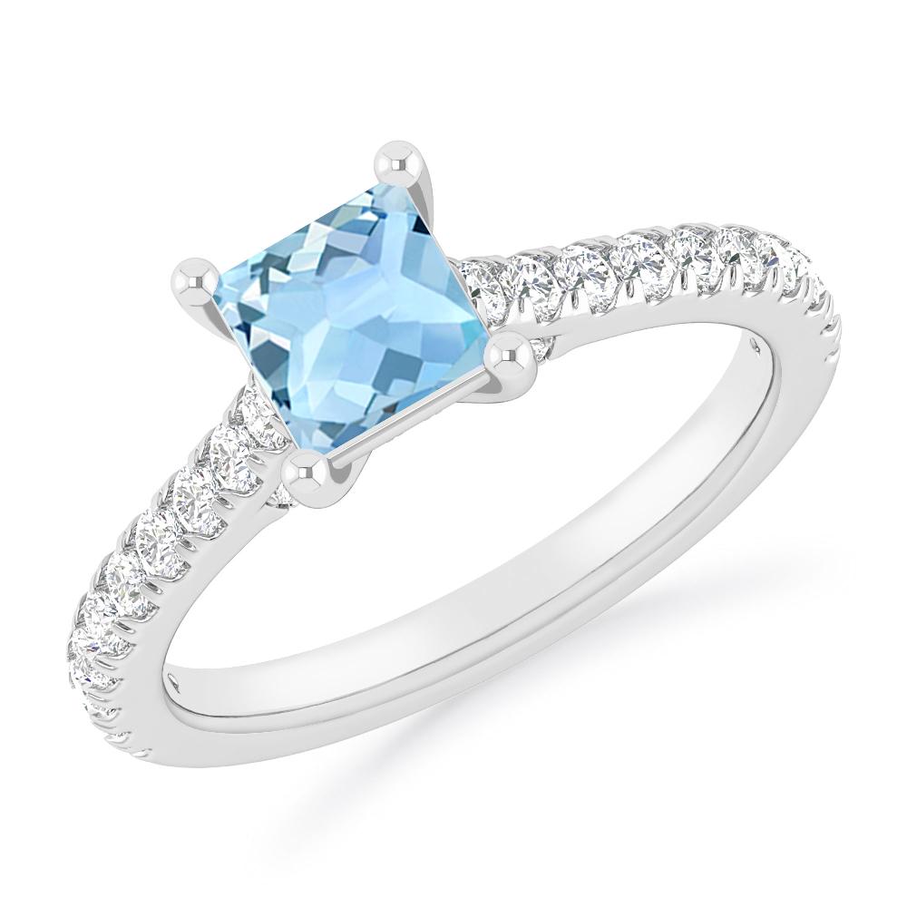 White Gold - Aquamarine