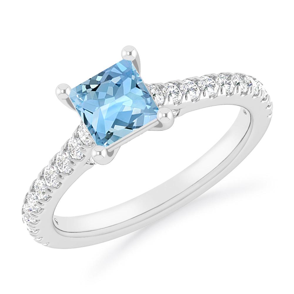 White Gold - Aquamarine