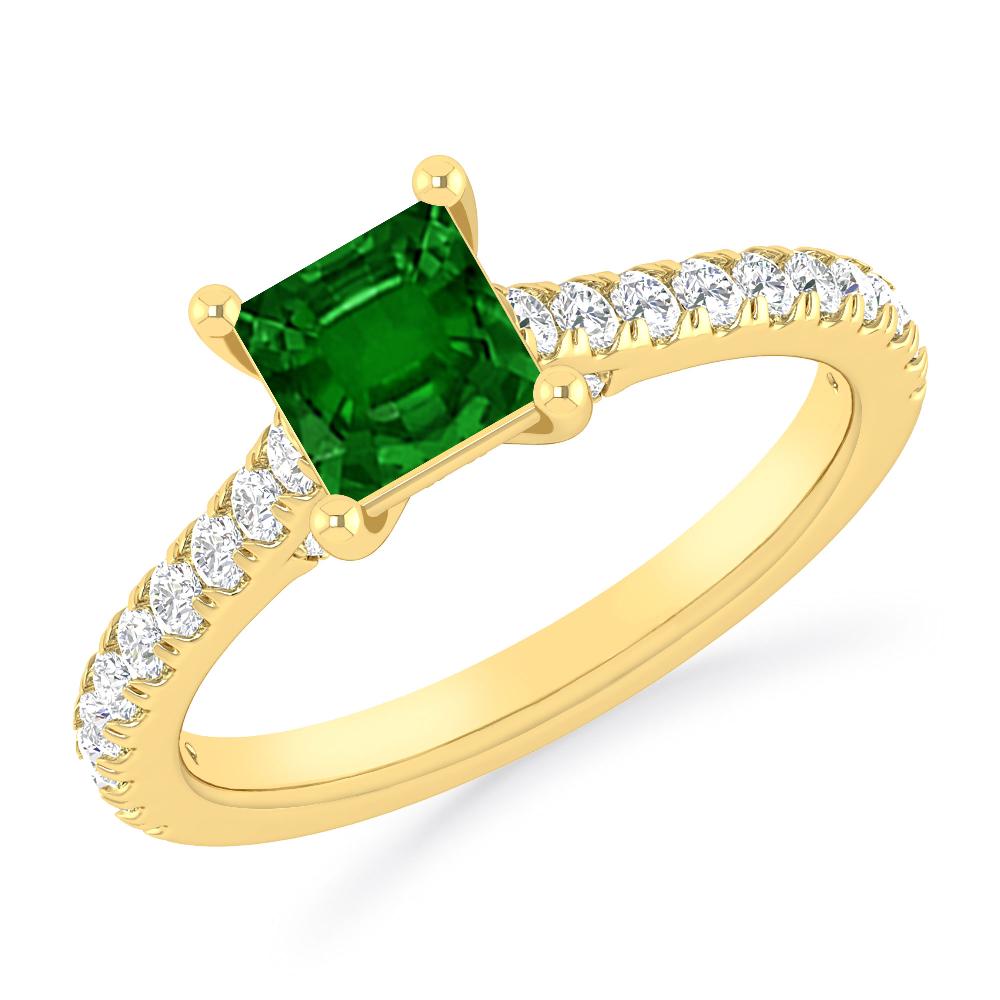 Yellow Gold - Emerald