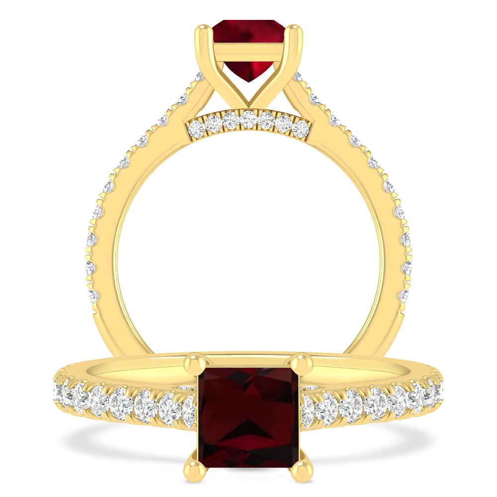 Yellow Gold - Garnet