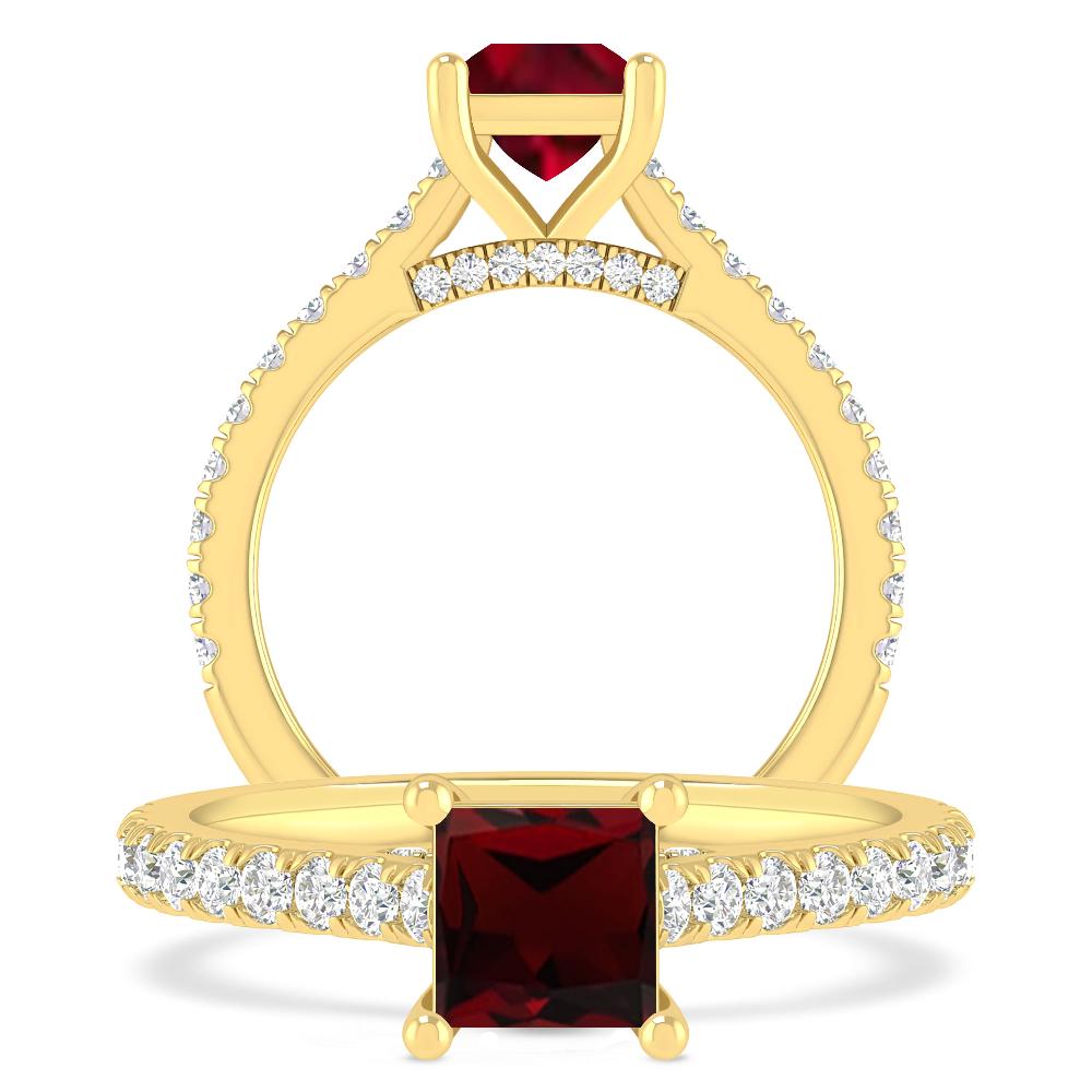 Yellow Gold - Garnet