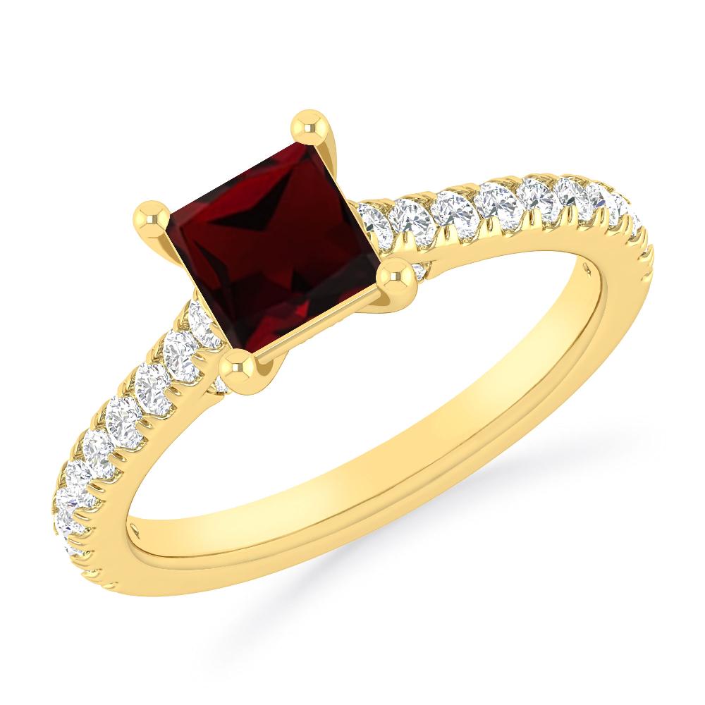 Yellow Gold - Garnet