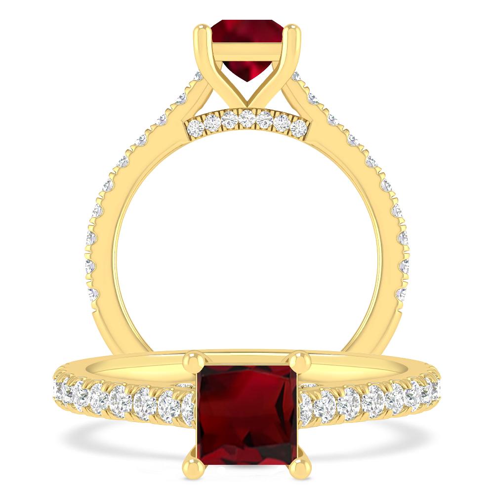 Yellow Gold - Garnet