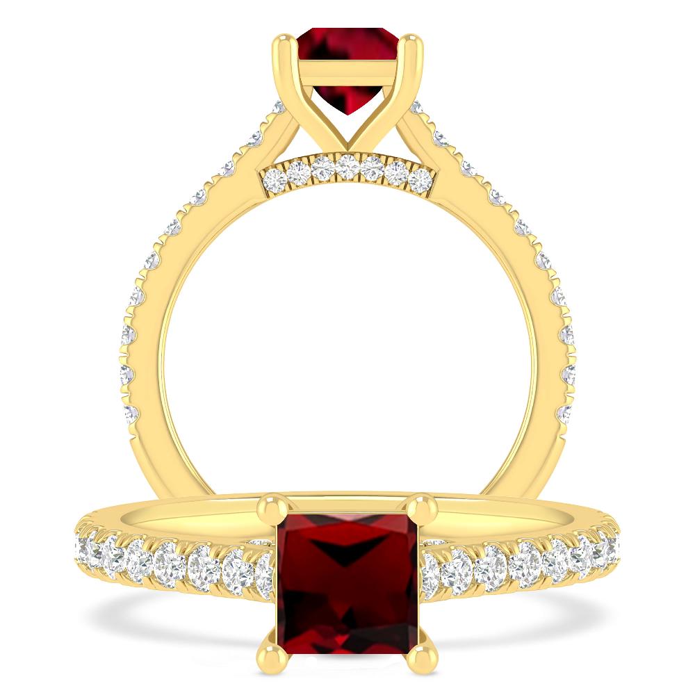 Yellow Gold - Garnet